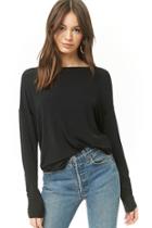 Forever21 Ruched Boat Neck Top