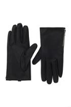 Forever21 Black & Silver Faux Leather Gloves