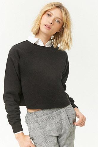 Forever21 Raw Hem Sweatshirt