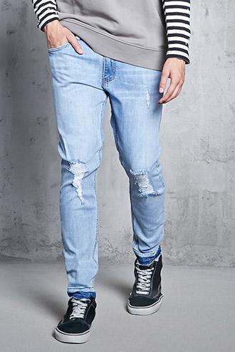 Forever21 Distressed Released Hem Jeans