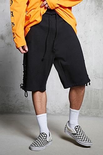 Forever21 French Terry Lace-up Shorts