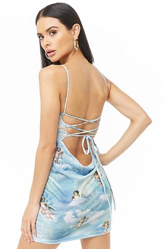 Forever21 Motel Angel Print Mini Dress