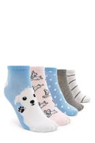 Forever21 Dog Print Ankle Socks - 5 Pack