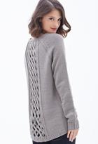 Forever21 Contemporary Braided Cutout-back Sweater