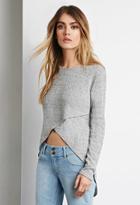 Forever21 Marled Tulip-front Top