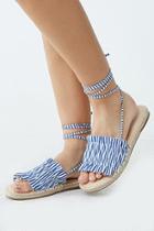 Forever21 Striped Lace-up Espadrille Sandals