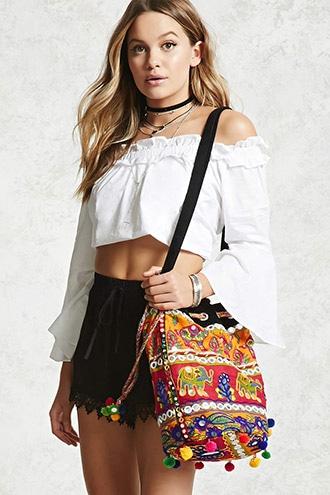 Forever21 Embellished Bucket Bag