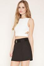 Forever21 Women's  Side Cutout Crop Top