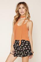 Forever21 Women's  Rust Cami And Neck Tie Set