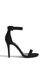 Forever21 Faux Suede Ankle-strap Heels - Wide Fit