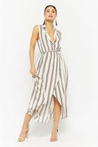 Forever21 Striped Tulip-hem Shirt Dress