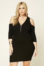 Forever21 Plus Size Open-shoulder Dress