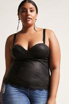 Forever21 Plus Size Faux Leather Bustier Top