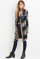 Forever21 Women's  Textured Mix-stripe Cardigan