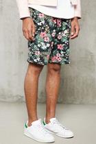 21 Men Men's  Tropical Floral Knit Shorts