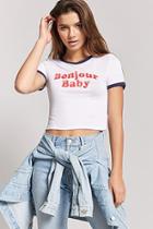 Forever21 Bonjour Baby Graphic Ringer Tee