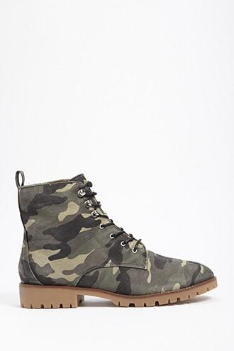 Forever21 Qupid Camo Combat Boots