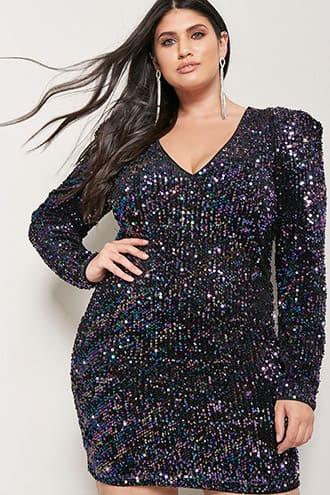 Forever21 Plus Size Sequin Velvet Dress