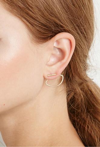 Forever21 Matte Geo-shaped Ear Jackets