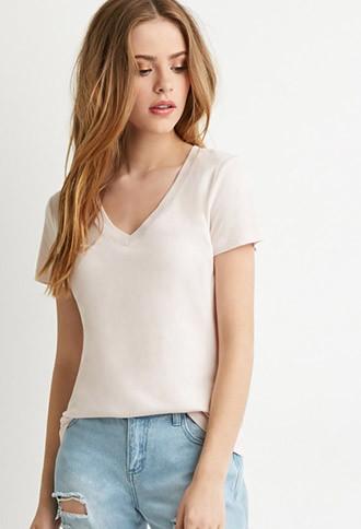 Forever21 Plus Classic V-neck Tee