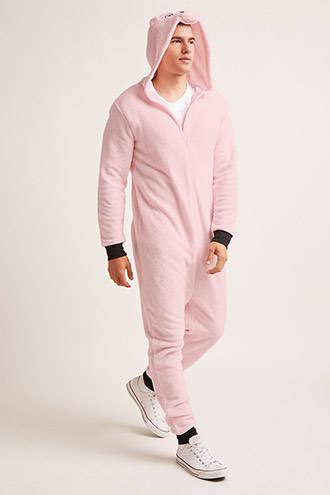 Forever21 Hooded Pig Jumpsuit