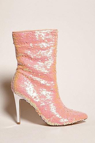 Forever21 Sequin Pointed Boots
