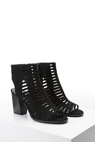 Forever21 Faux Suede Cutout Sandals