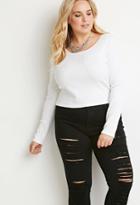 Forever21 Plus Women's  Classic Ribbed Top (cream)