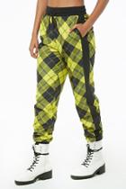 Forever21 Striped-side Plaid Joggers
