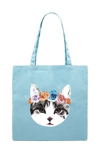 Forever21 Flower Crown Cat Tote Bag