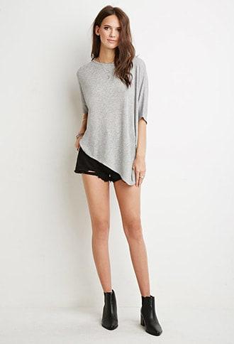 Forever21 Asymmetrical Hem Batwing Top