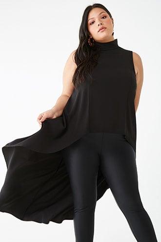 Forever21 Plus Size Mock Neck High-low Tunic