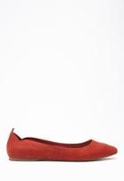 Forever21 Women's  Cutout Faux Suede Flats (rust)