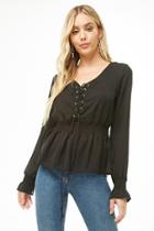 Forever21 Lace-up Peasant Tunic