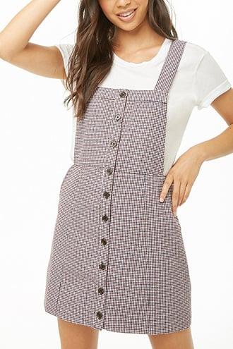 Forever21 Houndstooth Pinafore Dress
