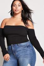 Forever21 Plus Size Off-the-shoulder Crop Top