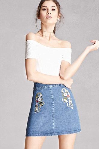 Forever21 Goldie London Denim Skirt