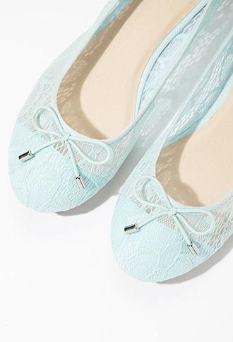 Forever21 Floral Lace Ballet Flats