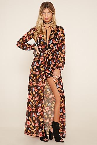 Love21 Women's  Contemporary Maxi Skirt Romper