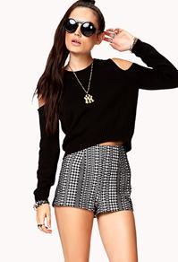 Forever21 Bold Cutout Cropped Sweater