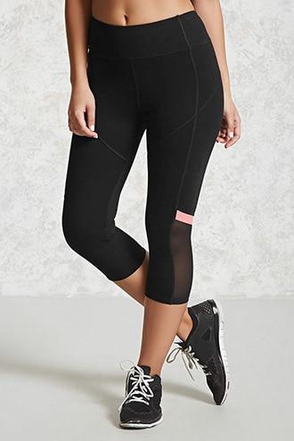 Forever21 Active Striped Capri Leggings