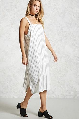 Forever21 Striped Overall Midi Dress