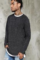 21 Men Men's  Marled Knit Terry Pullover