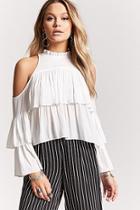 Forever21 Flounce Tiered Open-shoulder Top