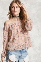 Forever21 Contemporary Floral Print Top