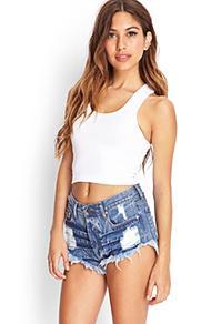 Forever21 Frayed Denim Cutoffs