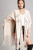 Forever21 Fringed Faux Suede Cardigan