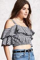Forever21 Contemporary Gingham Crop Top