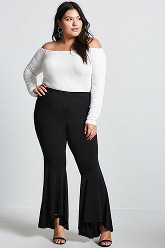 Forever21 Plus Size High-low Flared Pants