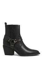 Forever21 Faux Leather Burnished-strap Booties